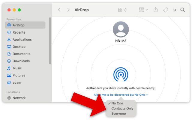 Activar Airdrop en Mac